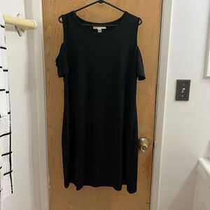 Elegant Michael Kors Black Cold Shoulder Dress